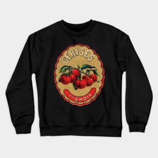 Retro poster - pub - vintage - Cherries - Fruit - Crewneck Sweatshirt